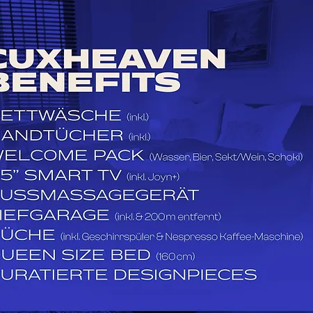 CuxHeaven - modernes Studio-Apartment direkt am Meer mit 65 Zoll TV und Tiefgarage in Duhnen-3